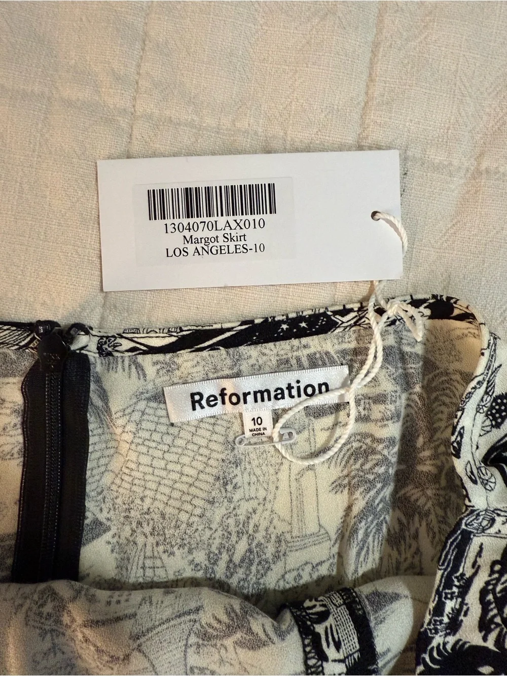 Reformation Margot Skirt in ‘Los Angeles’ Pattern